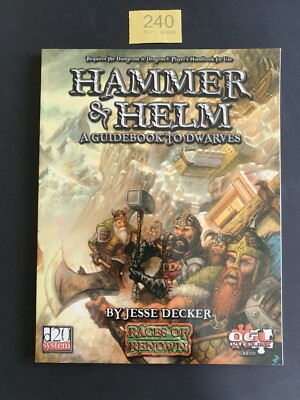HAMMER & HELM A GUIDEBOOK TO DWARFS D&D 3E D20 OGL GREEN RONIN UNGELESEN 112 Seiten