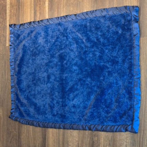 Circo Target Dark Navy Baby Blanket Ultra Thick Plush Satin Trim Lovey - Picture 2 of 4