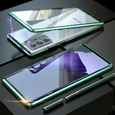 Magnetic Double Screen Glass Case For Samsung Galaxy S24 S23 22 21 20 S10 S9 S8