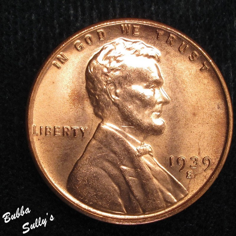 1939 S Lincoln Cent UNCIRCULATED Red