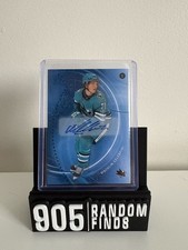 Macklin Celebrini 2025-26 Upper Deck SP Game Used Blue Auto Sharks