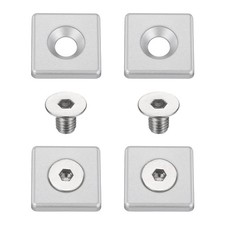 4Pcs Profile End Cap, Zinc Alloy 3030 EU Standard T-Slot Extrusion, Silver