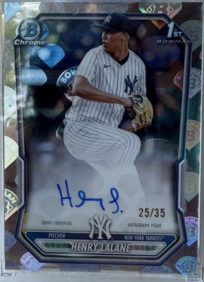  2026 Bowman Logofractor  Auto Henry Lalane Yankees CPA-HL 25/35