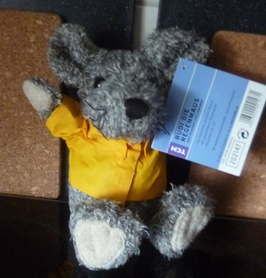 TCM Tchibo Rudi Regenmaus Maus mit Jacke ! Vintage Sammler