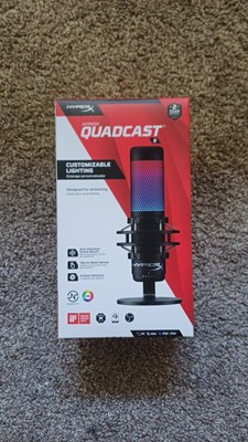 HyperX QuadCast S - USB Microphone (Black-Grey) - RGB Lighting