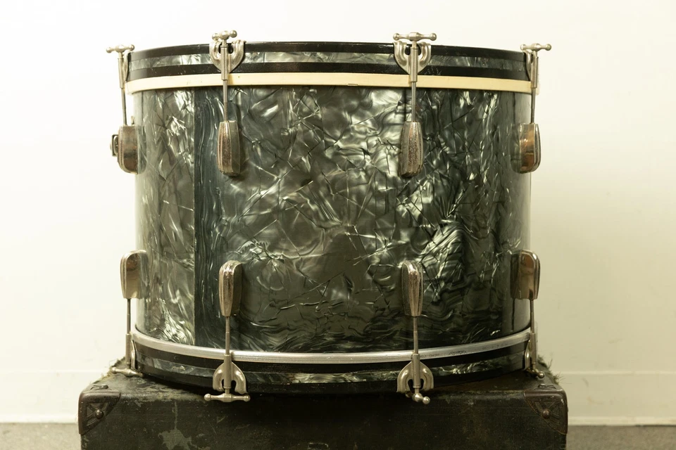 Bajo Slingerland 14x22 Black Diamond Pearl Radio King años 50 Foto 4 de 4