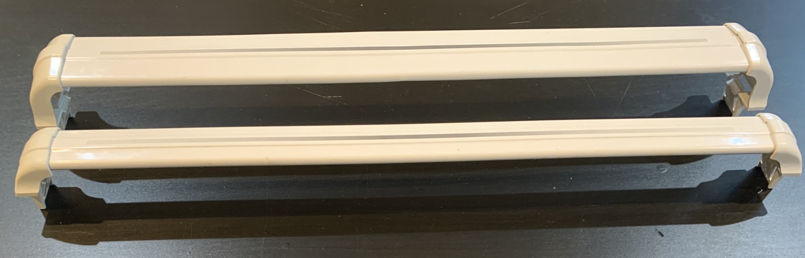 2 Hotpoint, GE Refrigerator Door Shelf Retainer Bars & Caps WR2X8345, WR2X9162