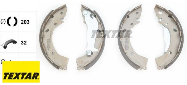 Textar 91072600 Bremsbackensatz 4 Bremsbacken Trommelbremse FüR Hyundai-image