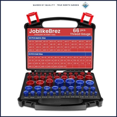 High-Quality Thread Checker Kit with Foam Storage for Standard and Metric Sizes