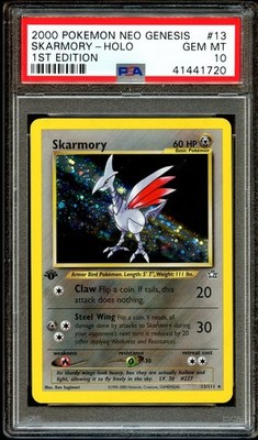 PSA 10 GEM MINT Skarmory 13/111 HOLO RARE Neo Genesis 1ST EDITION
