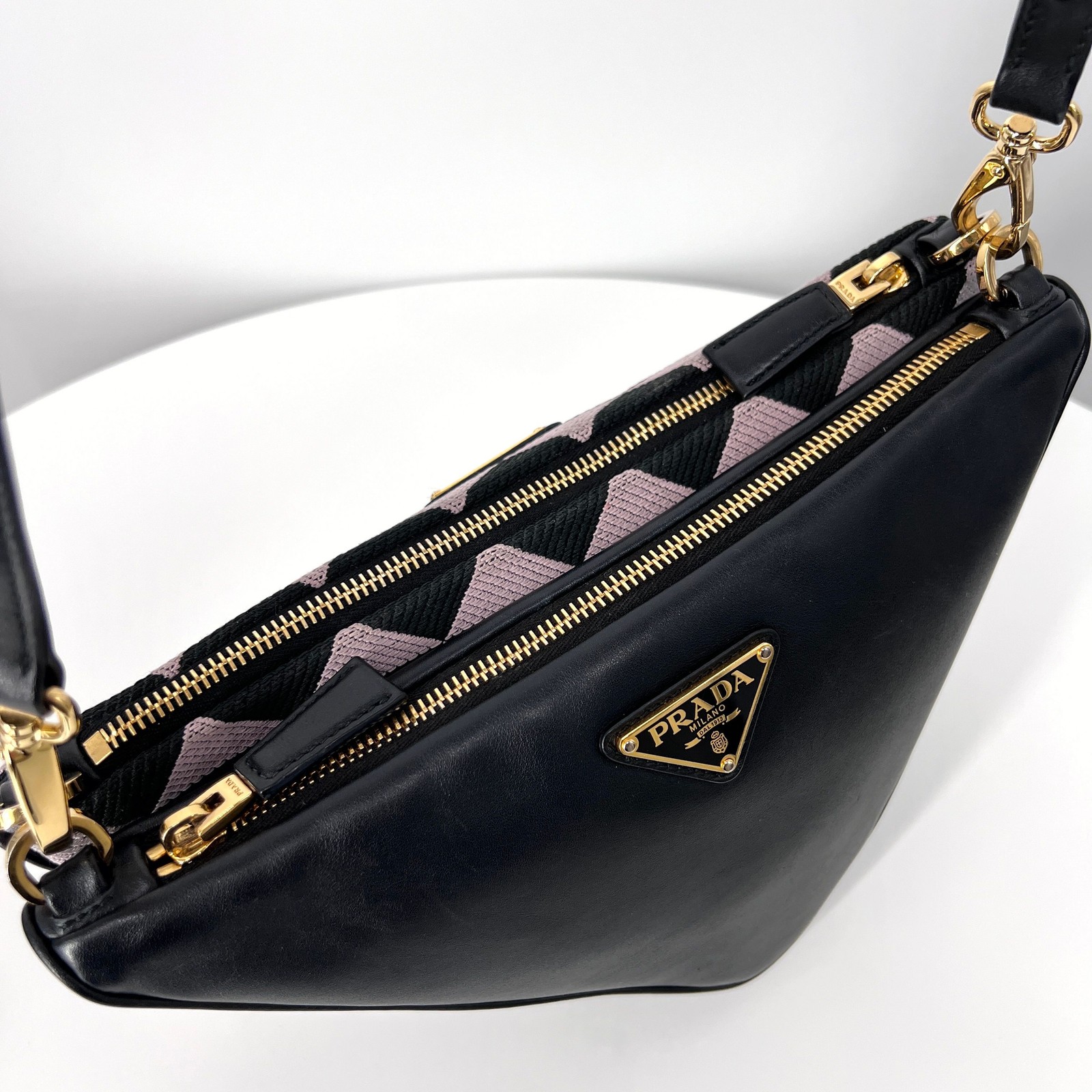 Prada Triangular Dual Chain Mini Bag Shoulder Bag… - image 6