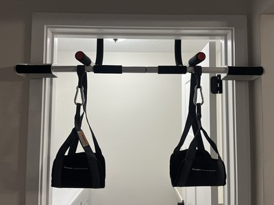Perfect Fitness Multi-Gym Doorway Pull Up Bar & Portable Gym System w/ Ab Straps
