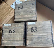 SET OF 3 EXOTIC KILN DRIED BOCOTE PLATTER BLANKS TURNING WOOD 5" X 5" X 2" B3