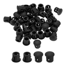 Schwarze Lochstopfen 100 St&uuml;ck 1/4" f&uuml;r runde L&ouml;cher b&uuml;ndig