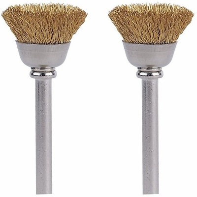 Dremel Genuine OEM Replacement 1/2'' Brass Brushes, 2 Pack, 536-02