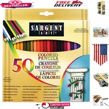 Assorted Colored Pencils Set of 50 - Vibrant, Pre-Sharpened & Safe for All Ages