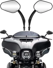 2X Motorcycle RearView Mirrors For Harley Touring Street Glide Road Glide Custom