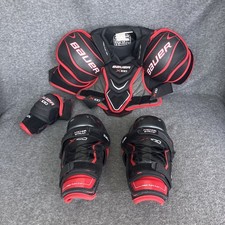 Bauer Vapor Hockey Gear Set X100 JR Small Chest Protector Shin Pads ONLY 1 Elbow