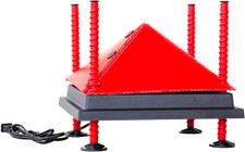 12X12 Inch Adjustable Heating Plate with Bonus Foldable Anti-Roost Cone for up t