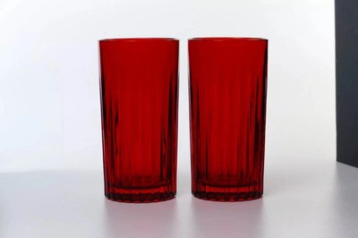 BEEFEATER 24 - Red Highball Cocktail Glasses (Set of 4)