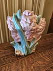 Vintage McCoy Hyacinth Pink Floral Vase 8" Tall