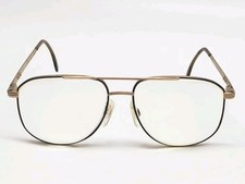 HUDSON Z87 EYEGLASSES FRAMES AVIATOR DESIGNER Amber 145 VINTAGE FRAMES ONLY