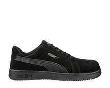 PUMA Safety Men's Iconic Low Composite Toe EH Heat Resistant Work Shoe Black/Bla