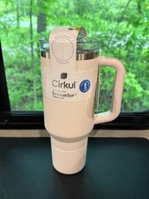 Cirkul StrawSip Tumbler 40 oz All-Day Travel Mug w/ Handle Pink Insulated New