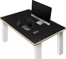 Large PU Leather Desk Pad - Waterproof Gaming Mouse Writing Mat - Black