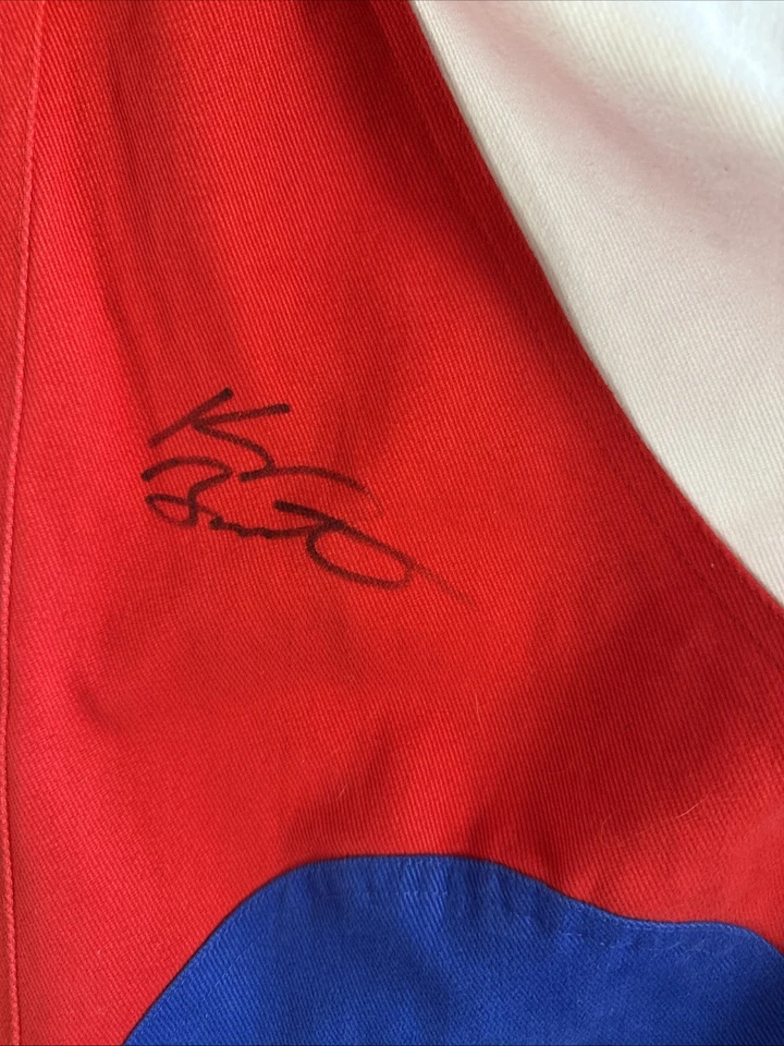 Chaqueta H3 Sportsgear NHRA Kenny Bernstein Firmada Drag Racing Azul Rojo XXL De Colección Foto 2 de 4