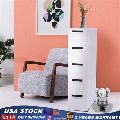 5Drawer Lingerie Storage Dresser Chest Tall Space Saver Cart Wardrobe Furniture
