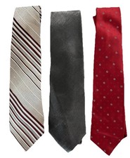 Lot Of Men's Neck Ties- 6 Total- Various Designs And Multiple Brands