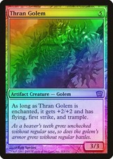 Thran Golem FOIL 9th Edition PLD Artifact Rare MAGIC GATHERING CARD ABUGames