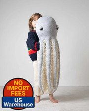 BigSt ffed Large Octopus Plush Stuffed Animal Soft Toy 90cm Grey Blue Pastel NEW
