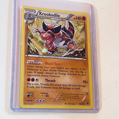 krookodile pokemon card value stage 2 Krookodile -62/98 - Rare - Holographic - Pokémon TCG