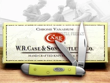 Case xx Knife Peanut Yellow Delrin Handle Carbon Steel Pocket Knives 00030