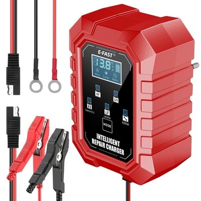 Smart 6V/12V 1.5A Charger for Bike Lead Acid Battery Restoration and Activation