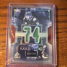 Upper Deck SP Game Used NHL Masters Jake DeBrusk #NM-29 Jersey /199