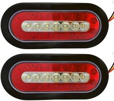 Oval LED tail stop brake reverse light for trailer truck