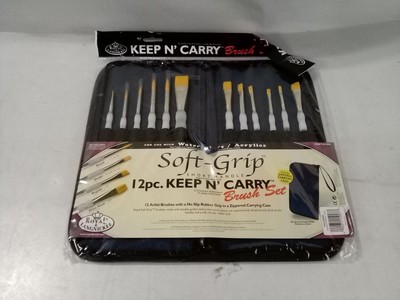 Royal & Langnickel Keep n Carry Artist Soft Grip Brush Set 12 PC.