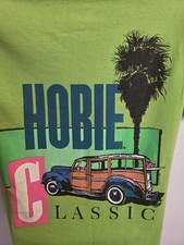 Vintage Hobie Classic Woody Surf Shirt Men Green 80s made in USA Rare size M