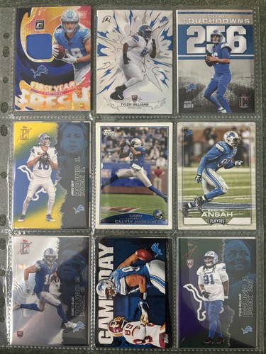 Topps Detroit Lions 39 Card NFL Lot 2024 Optic/Score/Composite RC Relic RR