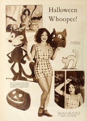 CLARA BOW & Felix the Cat? Halloween Whoopee -  1929 Image - 5 x 7 in Print