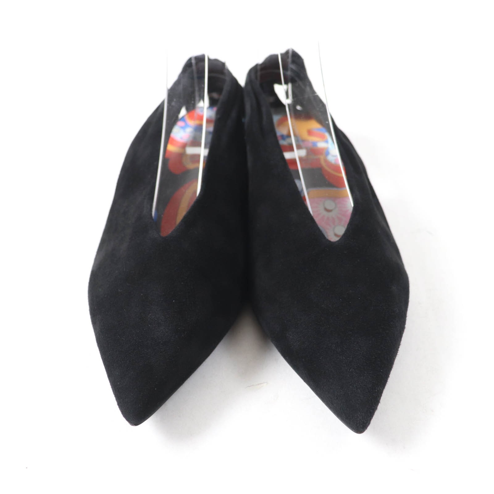 Great HERMES pumps Eva suede leather bow ballet flats black Suede leather Wo... thumbnail 4
