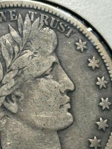 1912-D Barber Half Dollar, Choice VF Denver Mint Issue - Picture 5 of 8