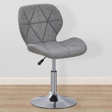 REBOXED Chair Swivel Small Adjustable Computer Desk Fabric Office Dining Grey