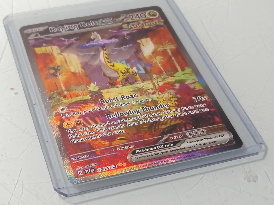 Raging Bolt EX 208/162SV05: Temporal Forces Holo Illustration Rare *Scratches - Image 2 of 4