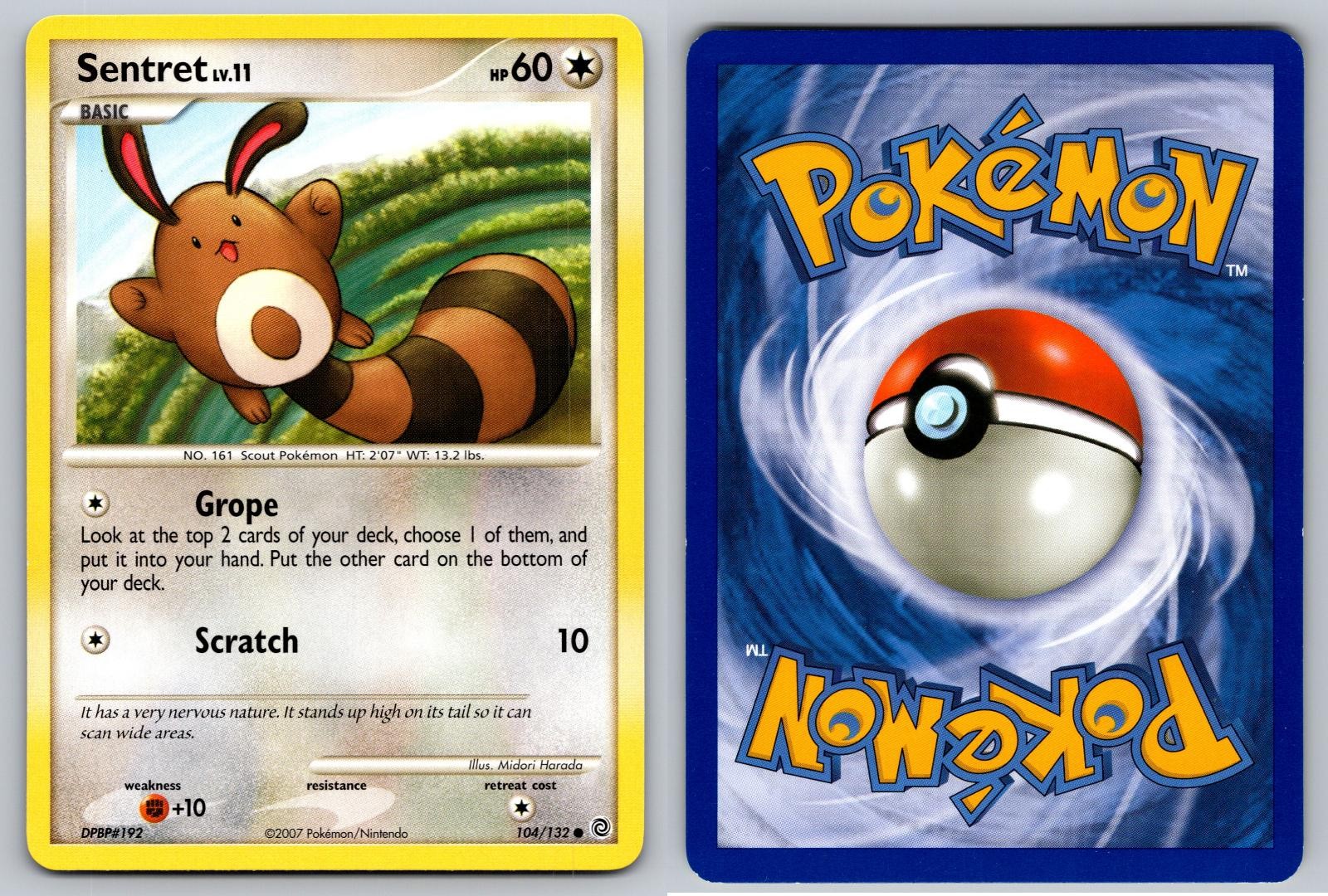 SENTRET 104/132 COMMON SECRET WONDERS POKEMON NM/M