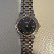 Vintage Gucci 9000 L Watch Black Face GWO Has New Battery
