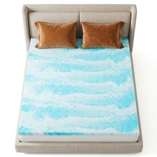 2/3 Inch Cooling Gel Memory Foam Mattress Topper for Back Pain Relief,2 In,King